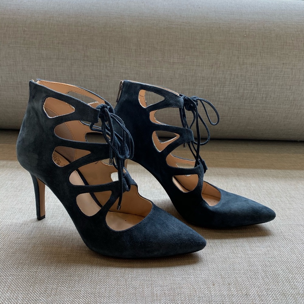 Vince Camuto Navy Suede Pumps